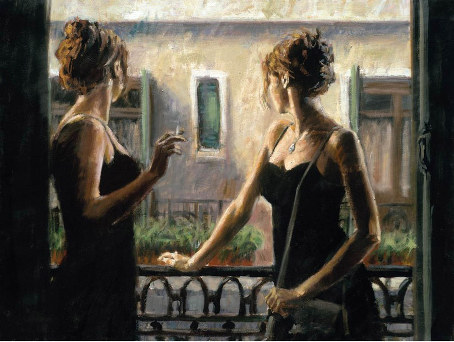 Balcony At Buenos Aires IV painting - Fabian Perez Balcony At Buenos Aires IV art painting